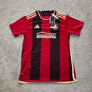 adidas Atlanta United FC 2023-24 Kit Home Jersey Black/Red Men’s Large NWT